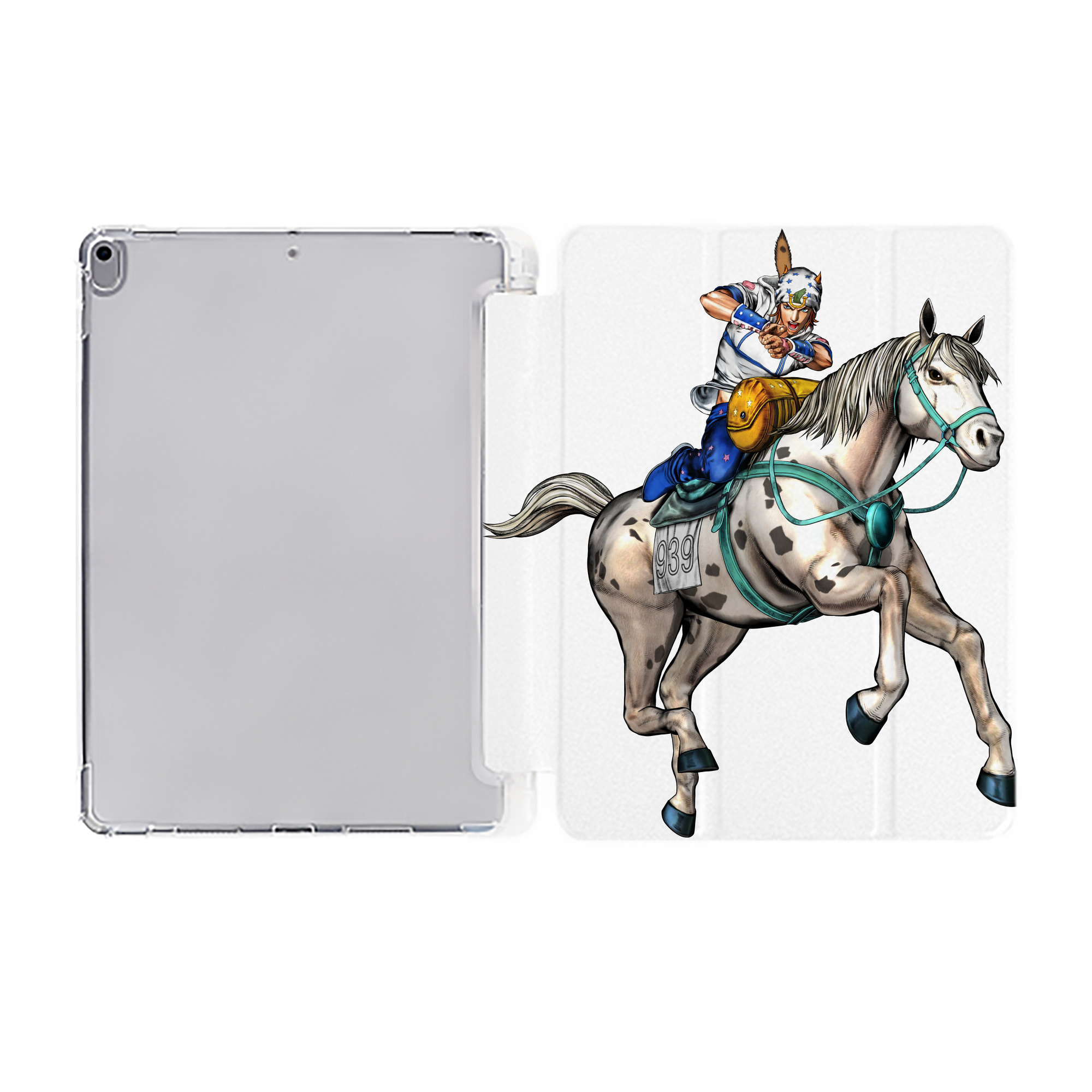 （画像用） ジョジョの奇妙な冒険 ジョナサン?ジョースター JoJo's Bizarre Adventure Jonathan Joestar IPad ケース ペン収納付き 三つ折りスタンド PUレザー×シリコン 対応機種9.5/10.5/10.9インチ